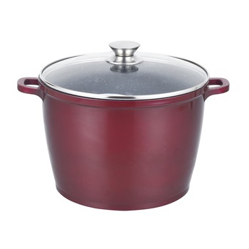 Oala tip tuci , din aluminiu , invelis ceramica marmorata , cu capac , 7.15 l , Grunberg GR1008MR Oala tip tuci , din aluminiu , invelis ceramica marmorata , cu capac , 7.15 l , Grunberg GR1008MR