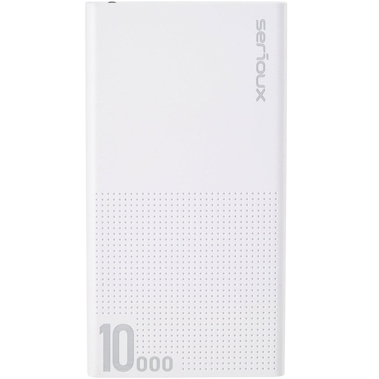 Acumulator extern Serioux, 10000 mAh Quick Charge 3.0, Alb