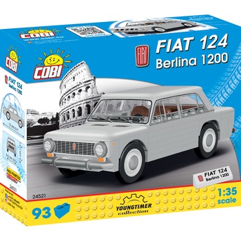 Set de constructie Cobi, Youngtimer, FIAT 124 BERLINA 1200, 93 piese Set de constructie Cobi, Youngtimer, FIAT 124 BERLINA 1200, 93 piese