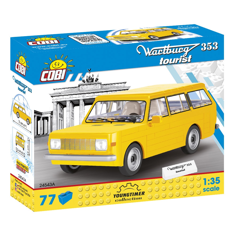 Set de constructie Cobi, Youngtimer, WARTBURG 353 TOURIST, 77piese
