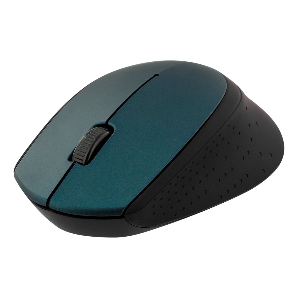 Mouse optic wireless DELTACO 2,4 GHz, 3 butoane si scroll, 1200 DPI, nano-receptor USB, negru/albastru