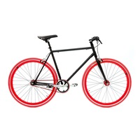 Bicicleta Single Speed/Fixie SXT ,Negru/Rosu ,700C,58