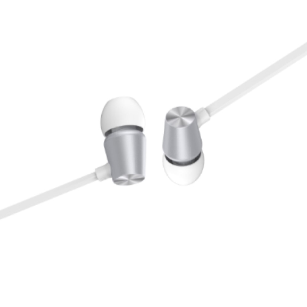 Casti audio Swissten Metal Dinamic YS500, Jack 3.5mm, Alb