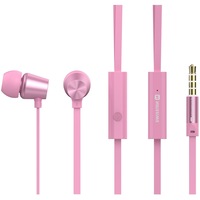 Casti In-Ear Swissten Dynamic YS500, Cu microfon, 3.5 mm, Roz - Auriu