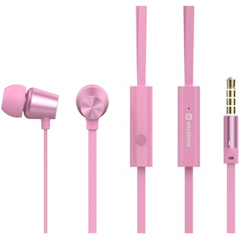 Casti In-Ear Swissten Dynamic YS500, Cu microfon, 3.5 mm, Roz - Auriu