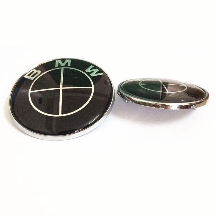 Емблема BMW, За багажник, 74мм, Черен