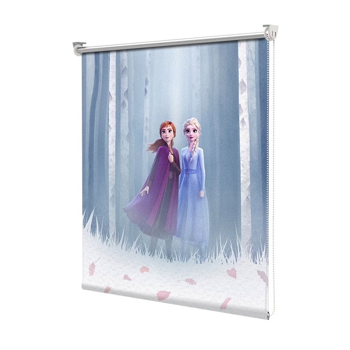 Art Kids sötétítő roló, görgős, szerelőkészlettel, Jégvarázs 2 Elsa mintás, dekoráció, 130 x 60 cm