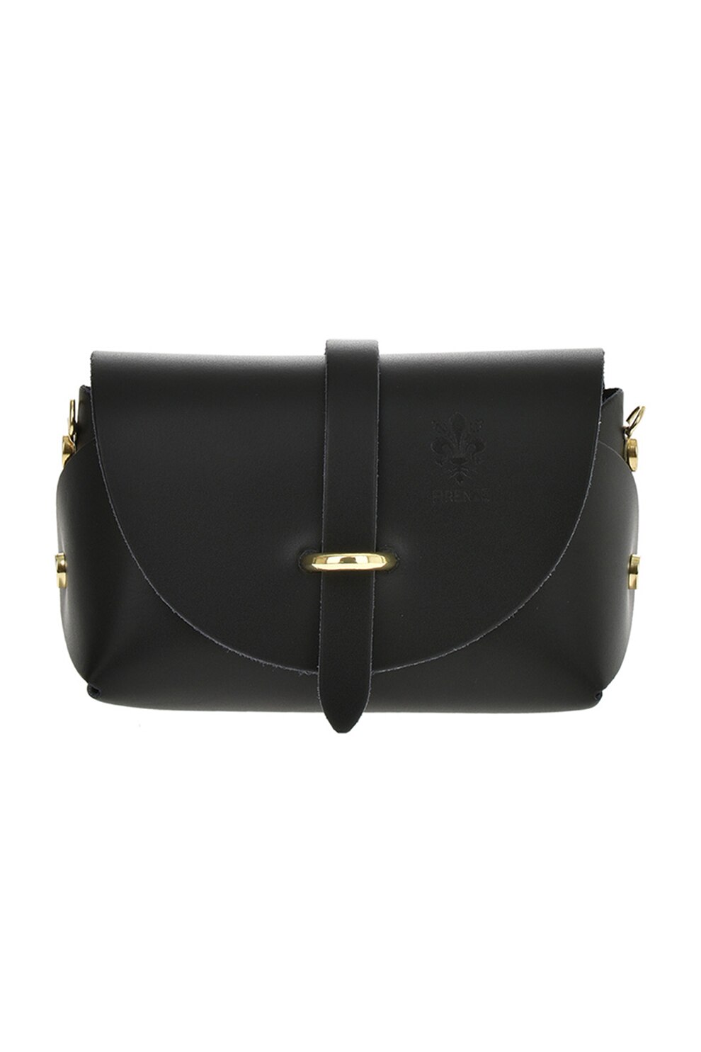 Chiara Canotti, Geanta crossbody din piele cu bareta din lant, Negru