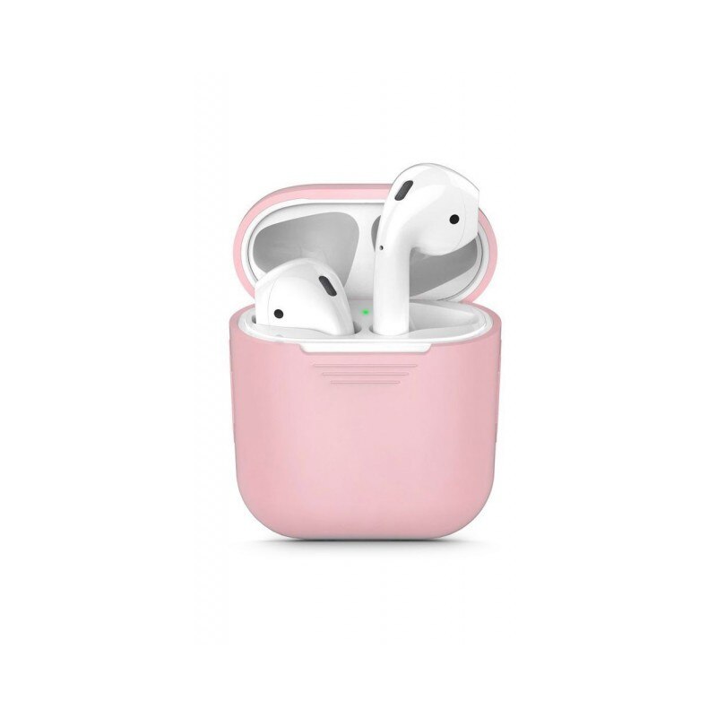 Husa Silicon Upzz Tech Iconset Compatibila Cu Airpods 1/2 , Snur Silicon Pentru Casti ,roz