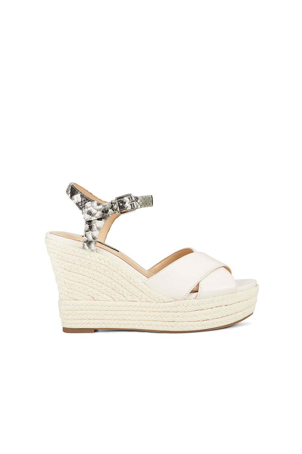 NINE WEST, Sandale wedge tip espadrile, de piele ecologica Dane