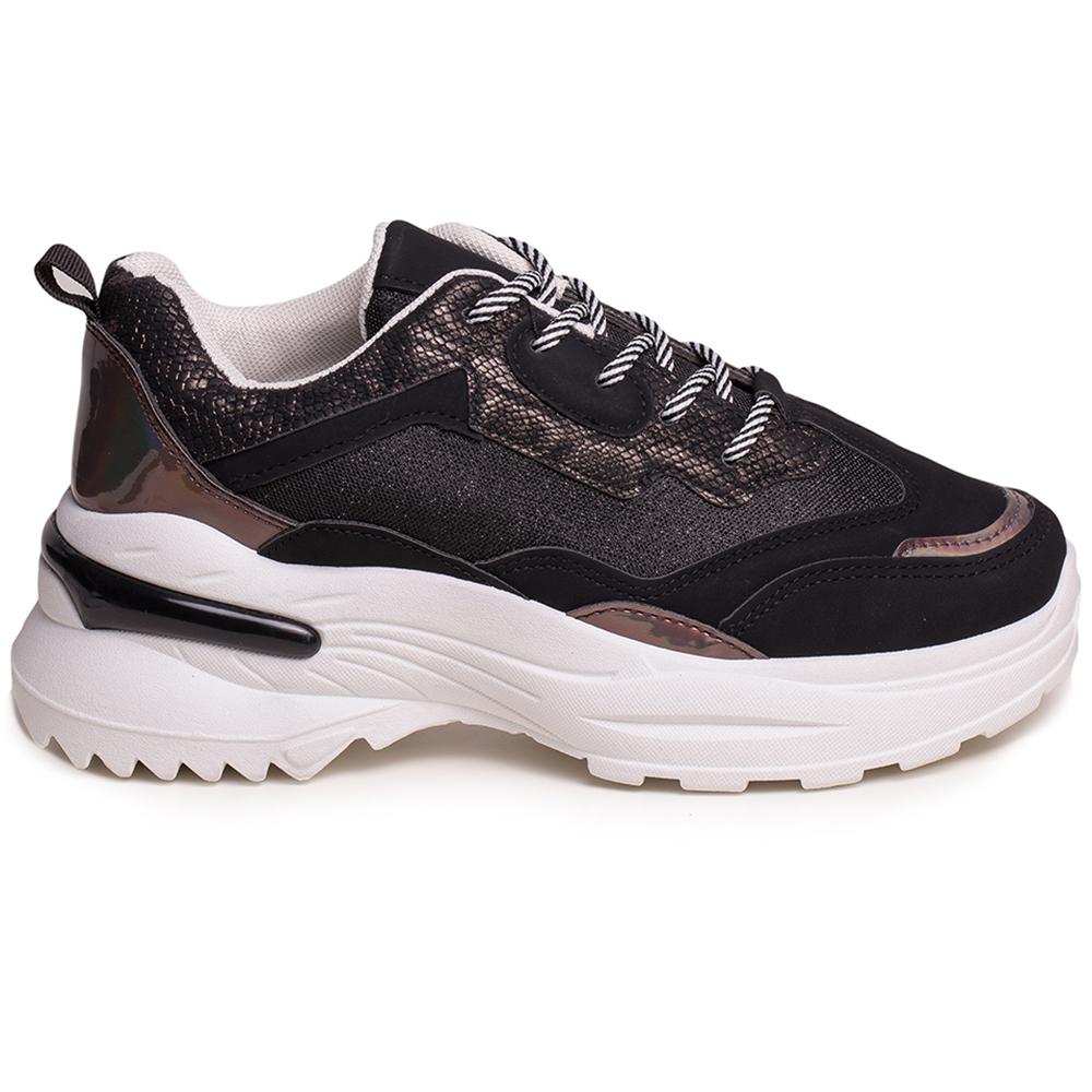 Pantofi sport dama Tazara, Negru, Negru