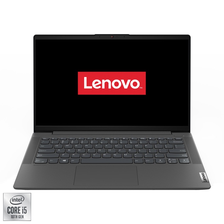 Lenovo IdeaPad 5 14IIL05 Ultrahordozható Laptop Intel® Core™ i5-1035G1 processzorral, 14" Full HD, 16 GB, 512 GB SSD, Intel® UHD grafika, FreeDOS, grafitszürke