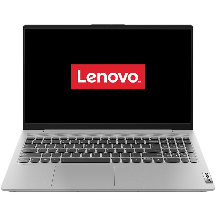 Laptop ultraportabil Lenovo IdeaPad 5 15ARE05 cu procesor AMD Ryzen 3 4300U pana la 3.70 GHz, 15.6", Full HD, 8GB, 256GB SSD, AMD Radeon Graphics, Free DOS, Platinum Grey