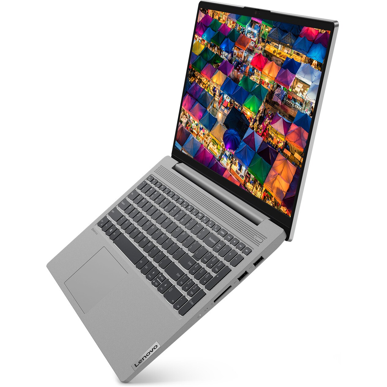 Laptop ultraportabil Lenovo IdeaPad 5 15ARE05 cu procesor AMD Ryzen 3 4300U pana la 3.70 GHz, 15.6", Full HD, 8GB, 256GB SSD, AMD Radeon Graphics, Free DOS, Platinum Grey