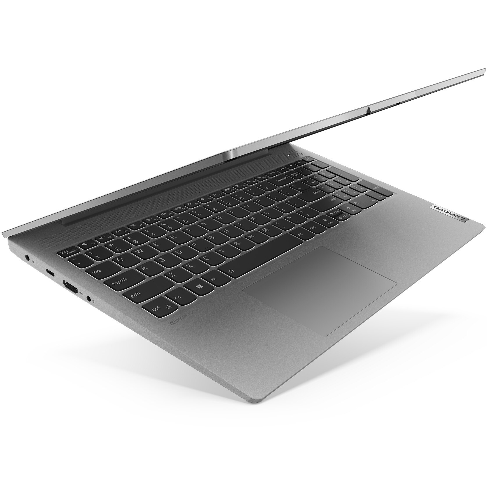 Laptop ultraportabil Lenovo IdeaPad 5 15ARE05 cu procesor AMD Ryzen 3 4300U pana la 3.70 GHz, 15.6", Full HD, 8GB, 256GB SSD, AMD Radeon Graphics, Free DOS, Platinum Grey