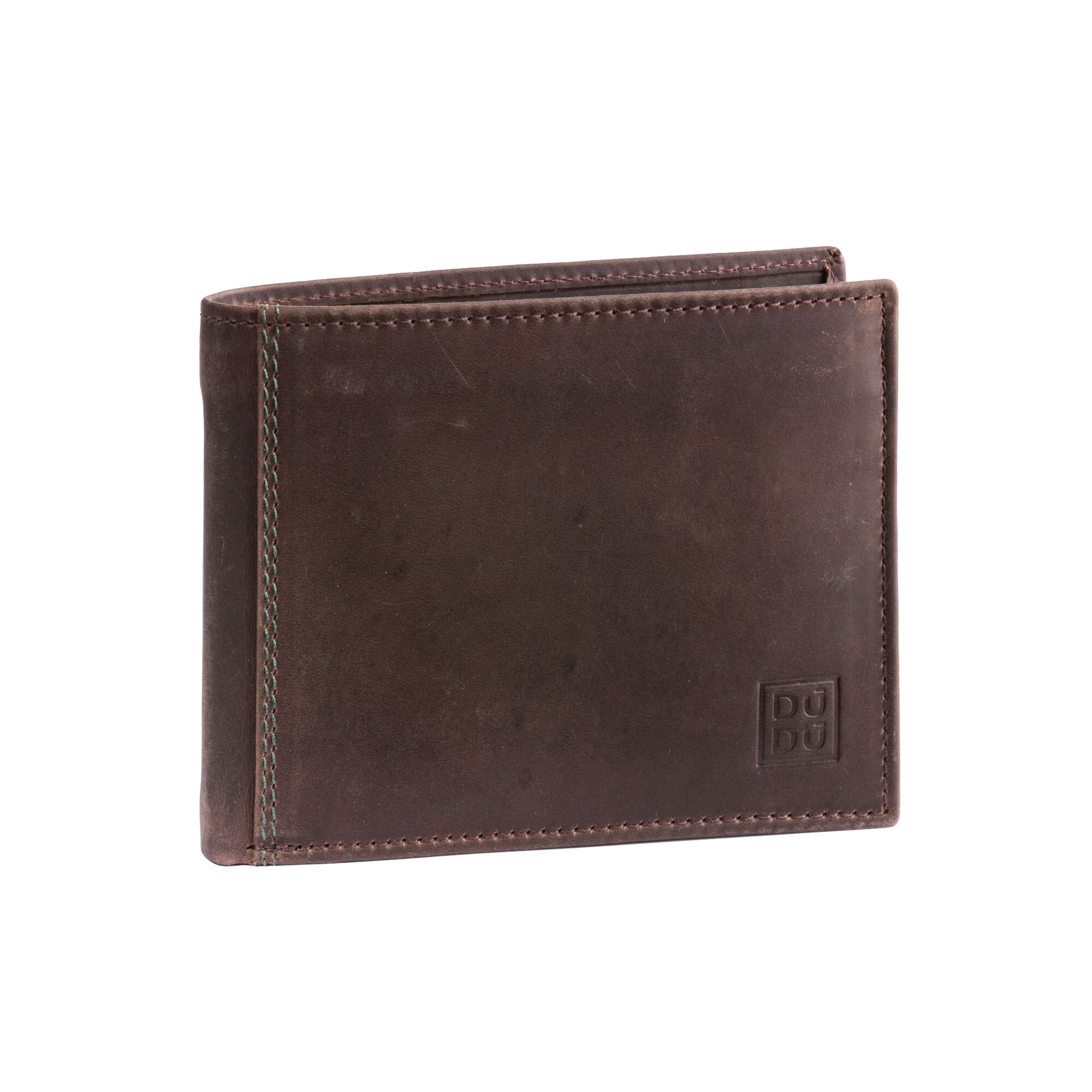 Portofel, DuDu, 577-473-03, Piele, Maro, 12.5 × 10 × 2.8 cm