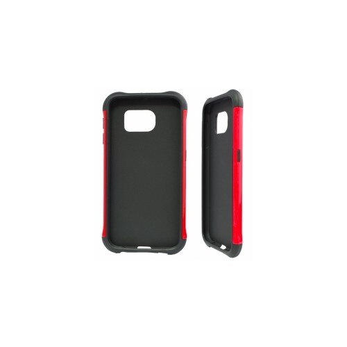 Husa Samsung Galaxy S6 G920, Combo, rama silicon, spate plastic, rosu