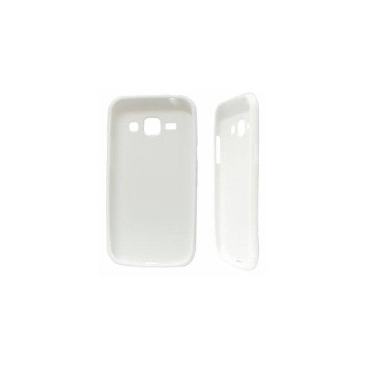 Капак Съвместим с Samsung Galaxy J1 J100, ултра тънък, матов силикон, бял