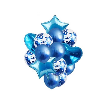 Set 14 Baloane mari AKU, Latex si folie, cu Confetti, Ideal pentru evenimente, petreceri, plaja si nisip, Albastru AK4522 Set 14 Baloane mari AKU, Latex si folie, cu Confetti, Ideal pentru evenimente, petreceri, plaja si nisip, Albastru AK4522