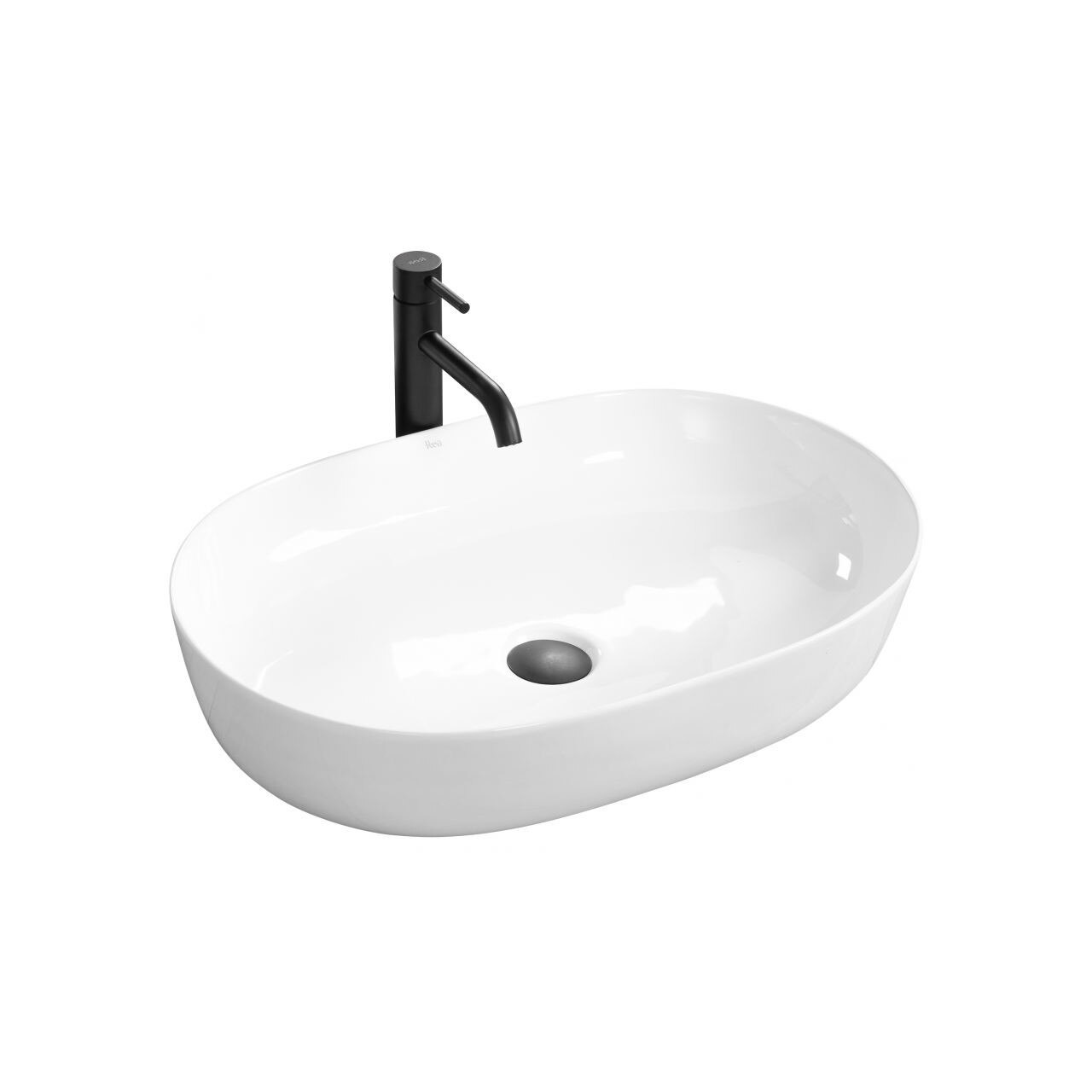 Chiuveta de blat DSM CLEO, Dimensiuni 60.5 x 41x 14 cm, Forma Dreptunghiulara, Ceramica sanitara, Fara gaura baterie, Alb Lucios