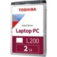 HDD Laptop Toshiba L200 2TB, 5400RPM, 2,5" 128MB gyorsítótár, SATA-III