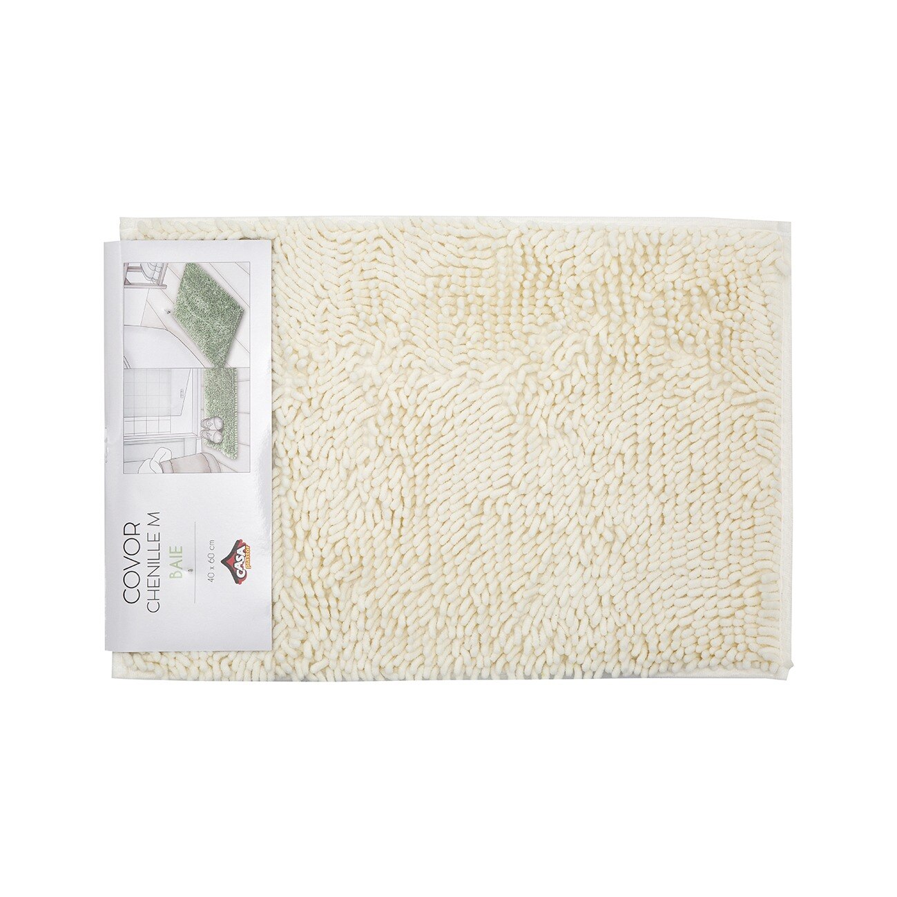 Covor baie Chenille M, 40x60, crem