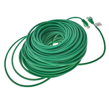 Cablu UTP, Lanberg 42808, cat 5e, mufat 2xRJ45, lungime 50m, AWG 26, 100 MHz, de legatura retea, ethernet, verde Cablu UTP, Lanberg 42808, cat 5e, mufat 2xRJ45, lungime 50m, AWG 26, 100 MHz, de legatura retea, ethernet, verde