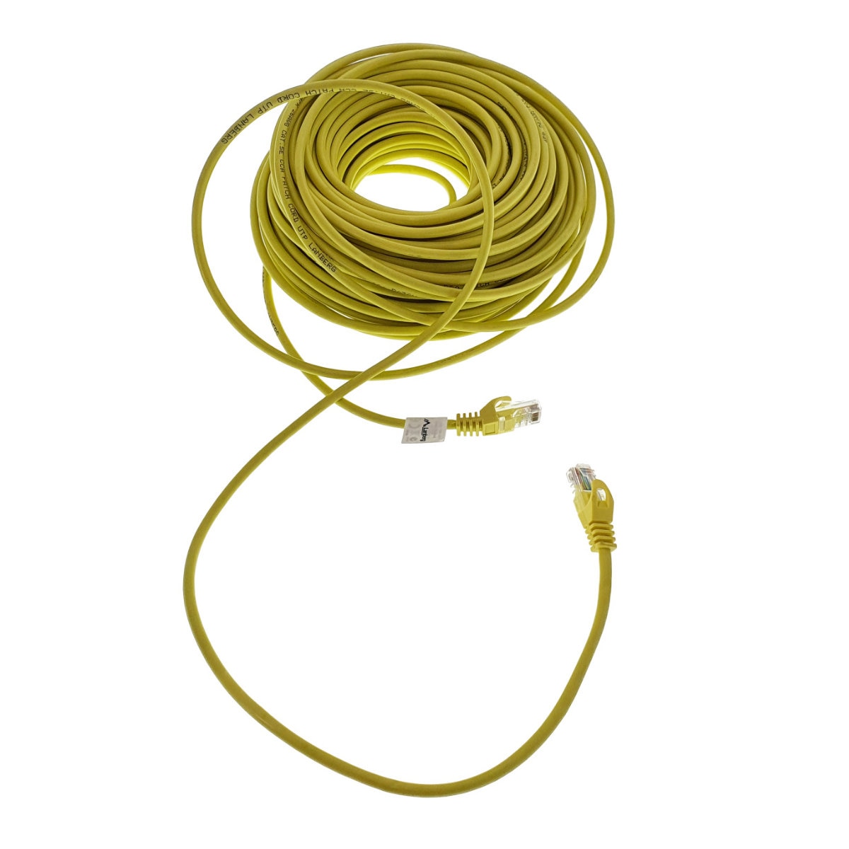 Cablu UTP, Lanberg 42783, cat 5e, mufat 2xRJ45, lungime 30m, AWG 26, 100 MHz, de legatura retea, ethernet, galben