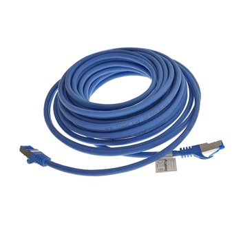 Cablu ecranat S / FTP, Lanberg 42714, cat 6A, mufat 2xRJ45, lungime 10 m, AWG 26, 500 MHz, LSZH, de legatura retea, ethernet, albastru Cablu ecranat S / FTP, Lanberg 42714, cat 6A, mufat 2xRJ45, lungime 10 m, AWG 26, 500 MHz, LSZH, de legatura retea, ethernet, albastru