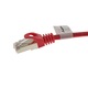 Cablu ecranat FTP, Lanberg 42802, cat 6, mufat 2xRJ45, lungime 30m, AWG 26, 250 MHz, de legatura retea, ethernet, rosu