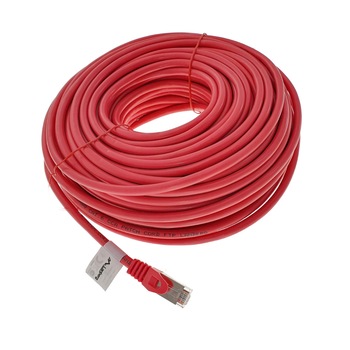 Cablu ecranat FTP, Lanberg 42802, cat 6, mufat 2xRJ45, lungime 30m, AWG 26, 250 MHz, de legatura retea, ethernet, rosu Cablu ecranat FTP, Lanberg 42802, cat 6, mufat 2xRJ45, lungime 30m, AWG 26, 250 MHz, de legatura retea, ethernet, rosu