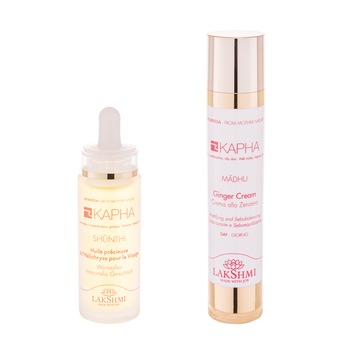Set 2 produse pentru pielea grasa, mixta si cu impuritati, uleiul facial cu imortela 30ml si crema cu ghimbir 50ml, Lakshmi, produse bio-organice Set 2 produse pentru pielea grasa, mixta si cu impuritati, uleiul facial cu imortela 30ml si crema cu ghimbir 50ml, Lakshmi, produse bio-organice