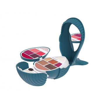 Paleta machiaj Whale 3 (bleu-002) pentru ochi si buze, Pupa, 5.6g Paleta machiaj Whale 3 (bleu-002) pentru ochi si buze, Pupa, 5.6g