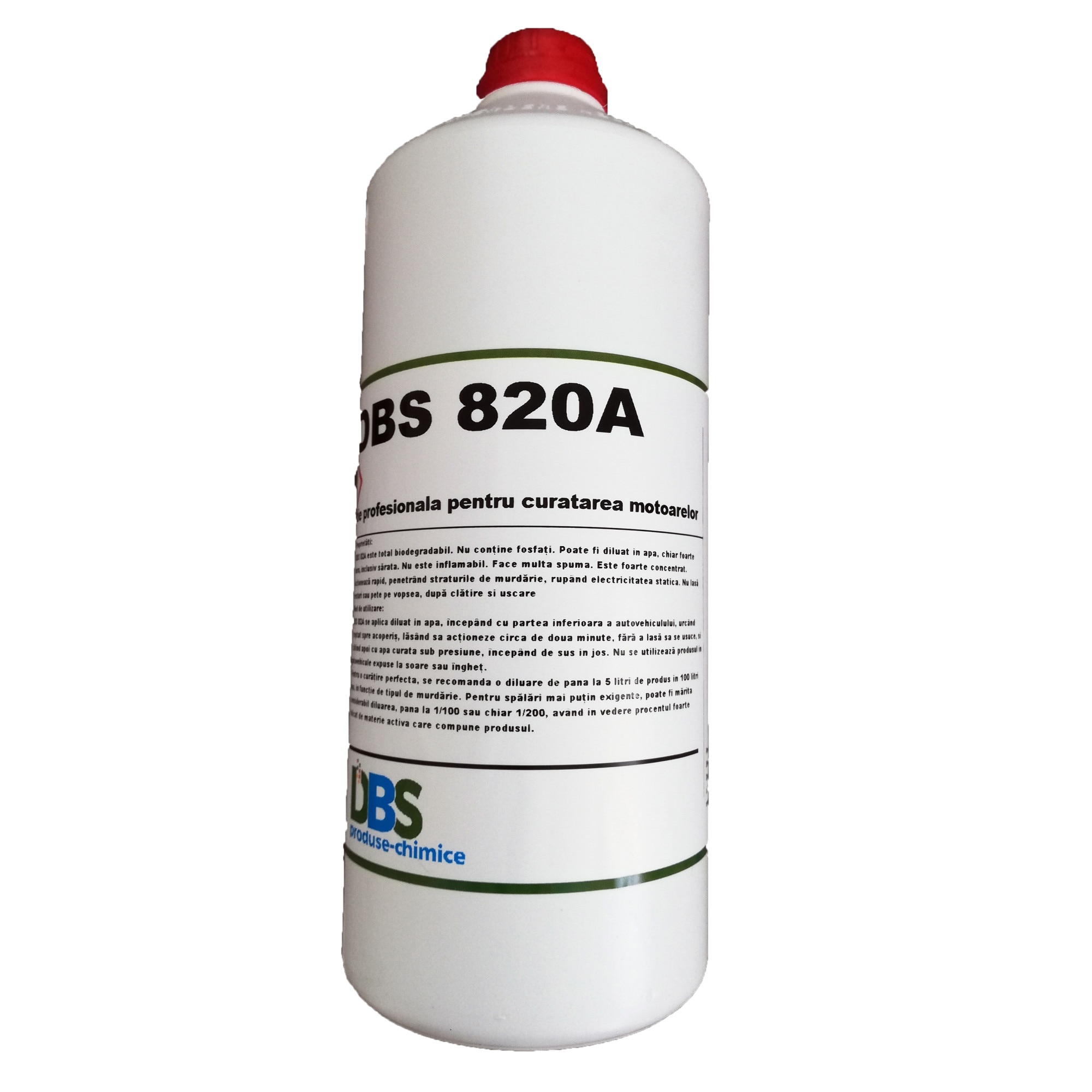 Solutie profesionala concentrata DBS 820A pentru spalarea motoarelor 1L
