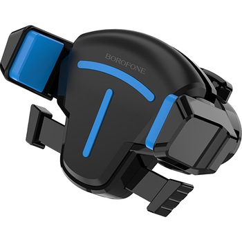 Suport auto Borofone, BH1 EZDock, Grila de ventilatie, One touch, Negru/Albastru Suport auto Borofone, BH1 EZDock, Grila de ventilatie, One touch, Negru/Albastru