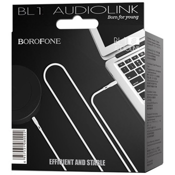 Cablu audio Borofone, BL1 Audiolink, Silicon, jack 3.5mm, 1m, Alb Cablu audio Borofone, BL1 Audiolink, Silicon, jack 3.5mm, 1m, Alb