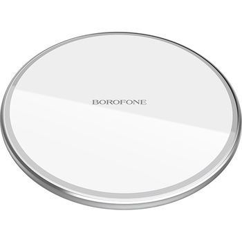 Incarcator wireless Borofone BQ3 5W/7.5W/10W, Argintiu Incarcator wireless Borofone BQ3 5W/7.5W/10W, Argintiu