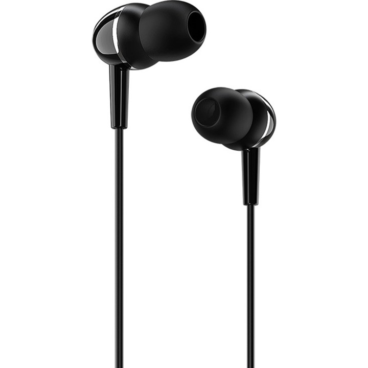 Casti In-Ear Borofone BM36 Acura, Cu microfon, 3.5 mm, Negru
