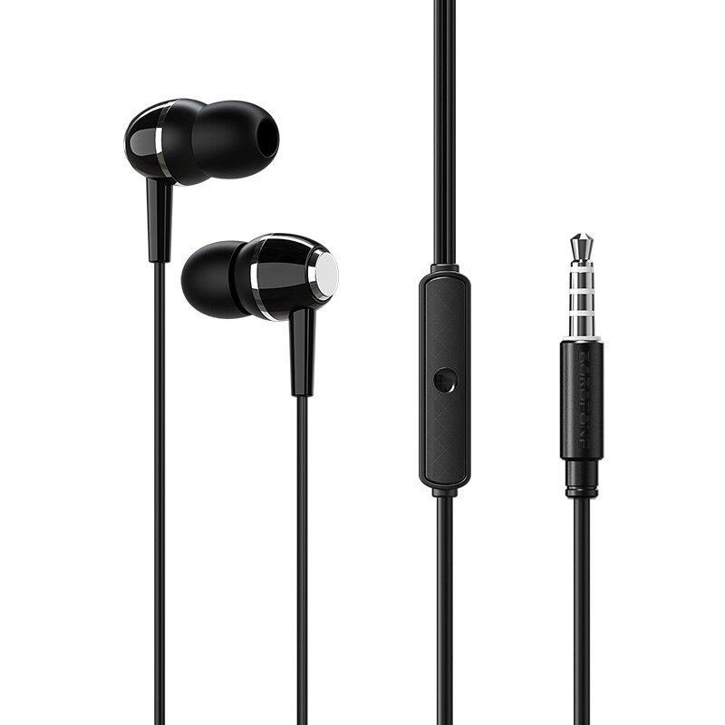 Casti In-Ear Borofone BM36 Acura, Cu microfon, 3.5 mm, Negru