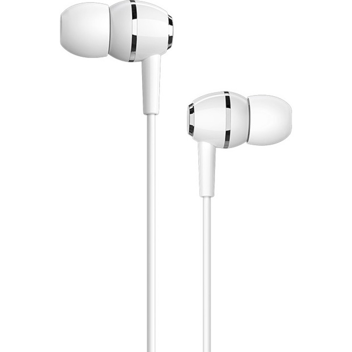 Borofone BM36 Acura Fülhallgató mikrofonnal, 1,2 m, Fehér