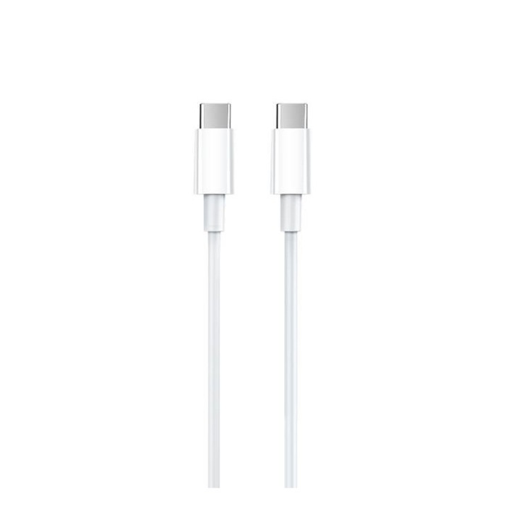 Кабел REMAX, Бързо зареждане, Силиконов, Бял, Type-C, USB-C, 1m, 3A
