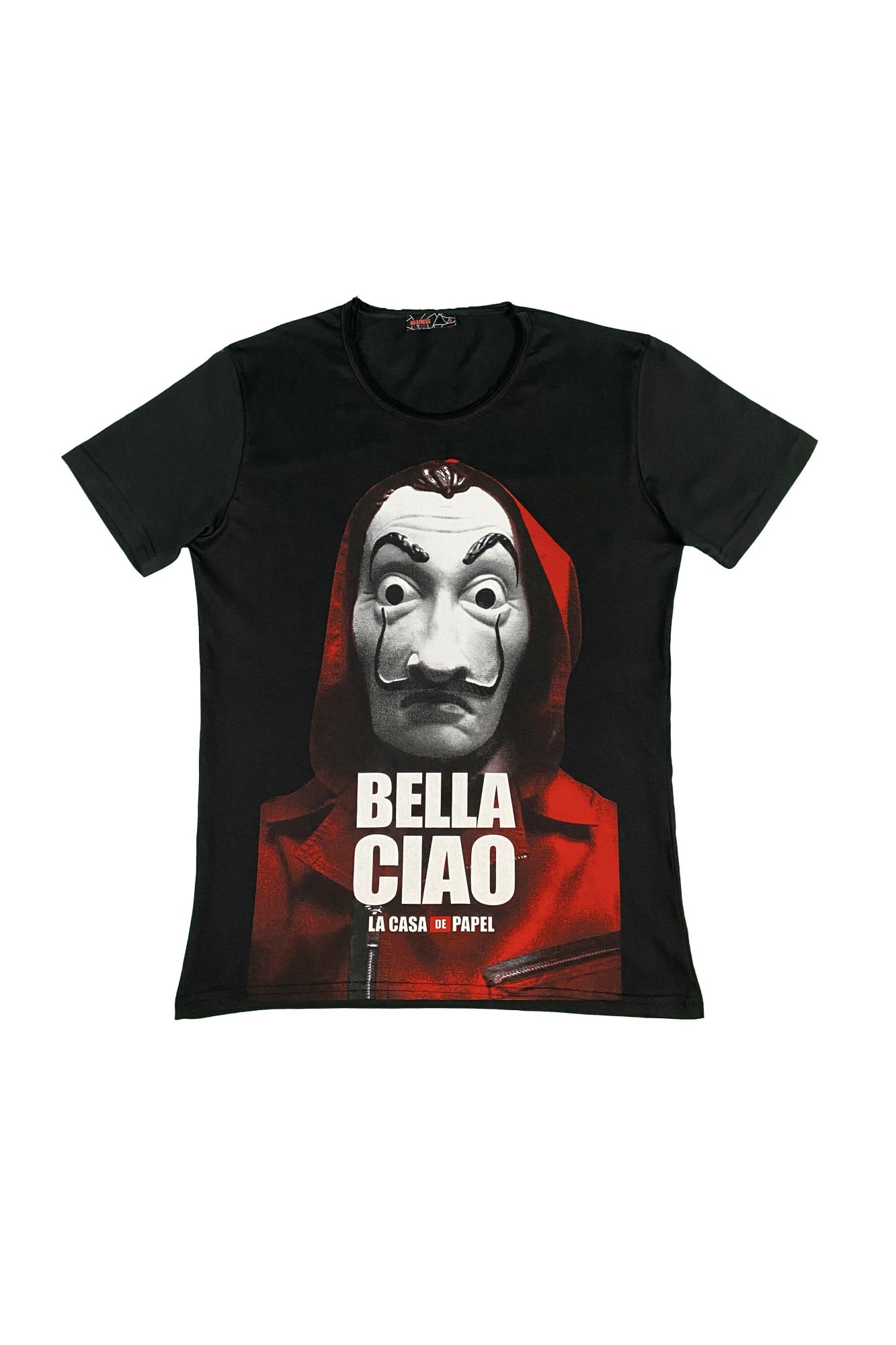 Tricou barbati, negru, model La Casa de Papel, masura, Negru
