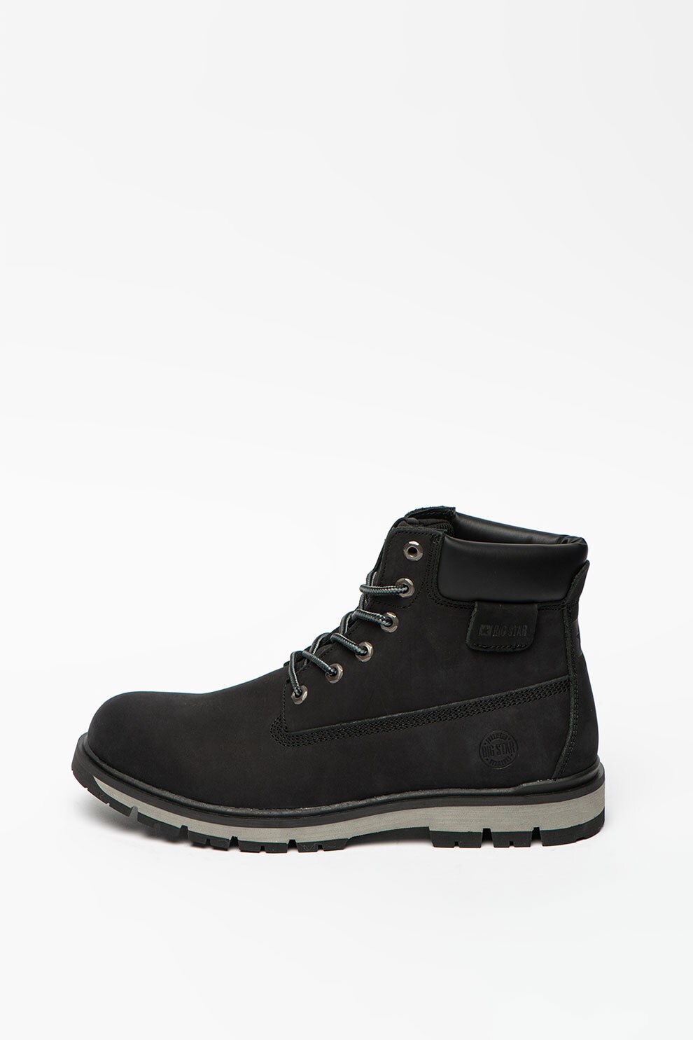 Big Star, Bocanci de piele nabuc, Negru, 44