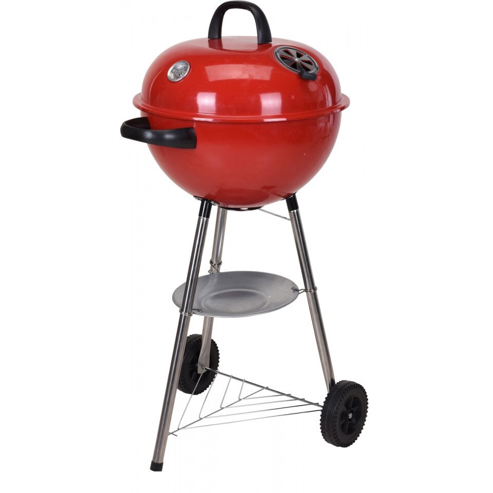 Gratar mobil Karll Spherical, 93 x 48 cm, otel inoxidabil, rosu