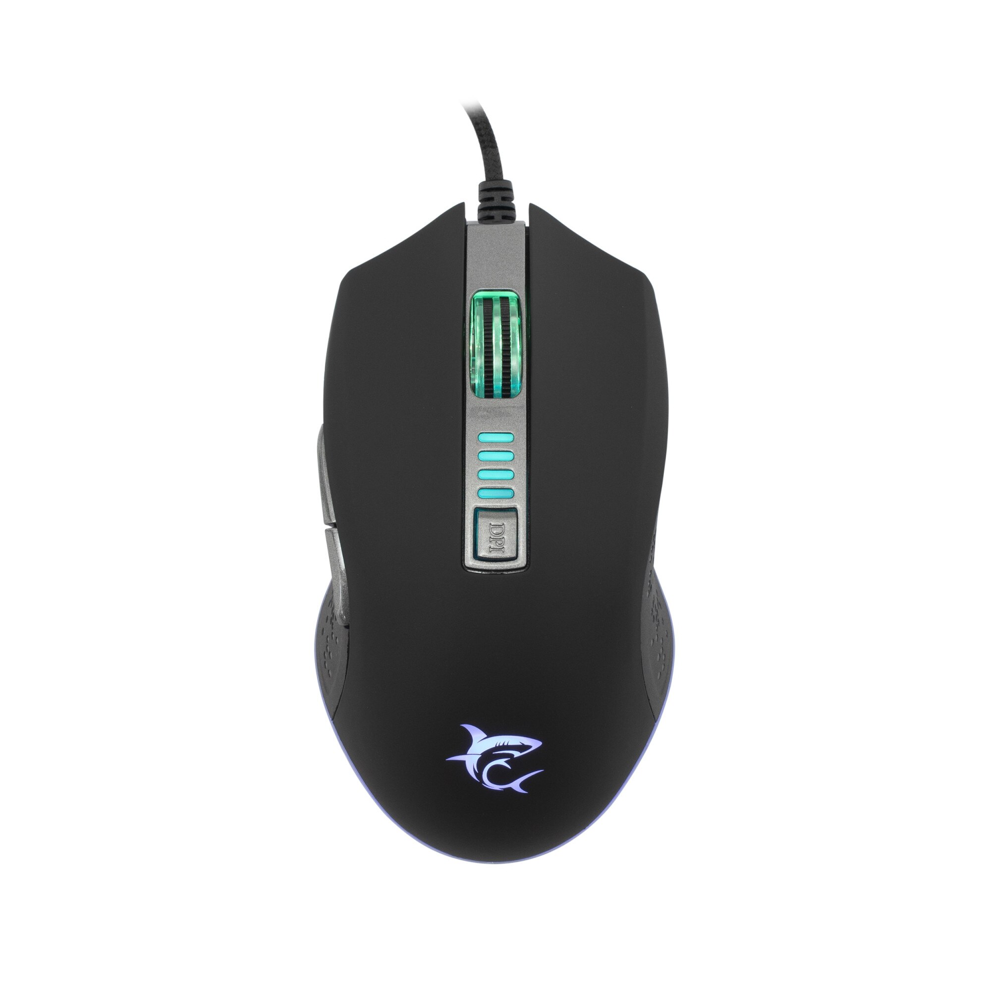 Mouse optic White Shark GM-5002 OCTAVIUS, 6.400 dpi, RGB, negru