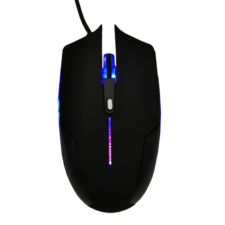Mouse Gaming cu fir elSales ELS-6D , 1600 DPI , 6 butoane , lungime cablu 1.5 m , universal , negru