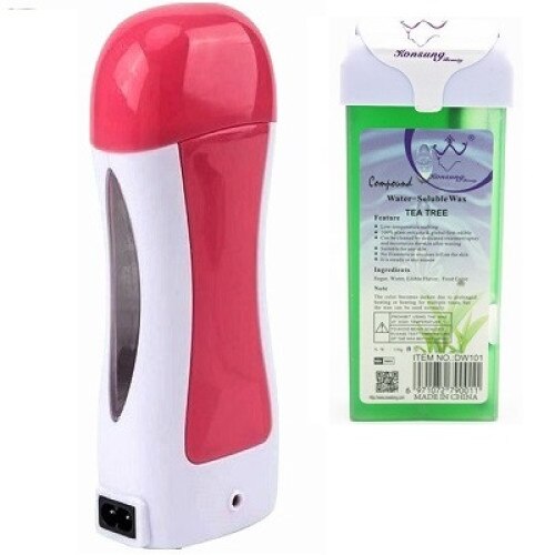 Set Epilare Nr 4,Incalzitor Ceara Roll On Electric Profesional+Rezerva Ceai Verde