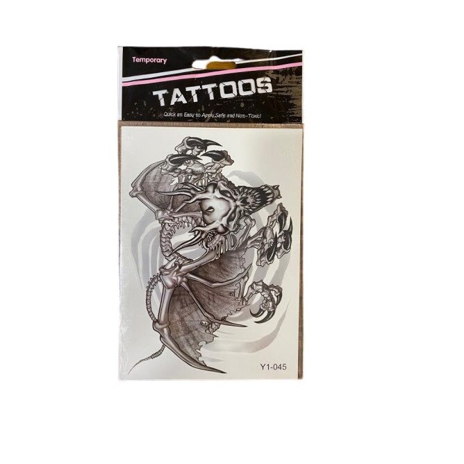 Tatuaj temporar, alb-negru, 17 cm