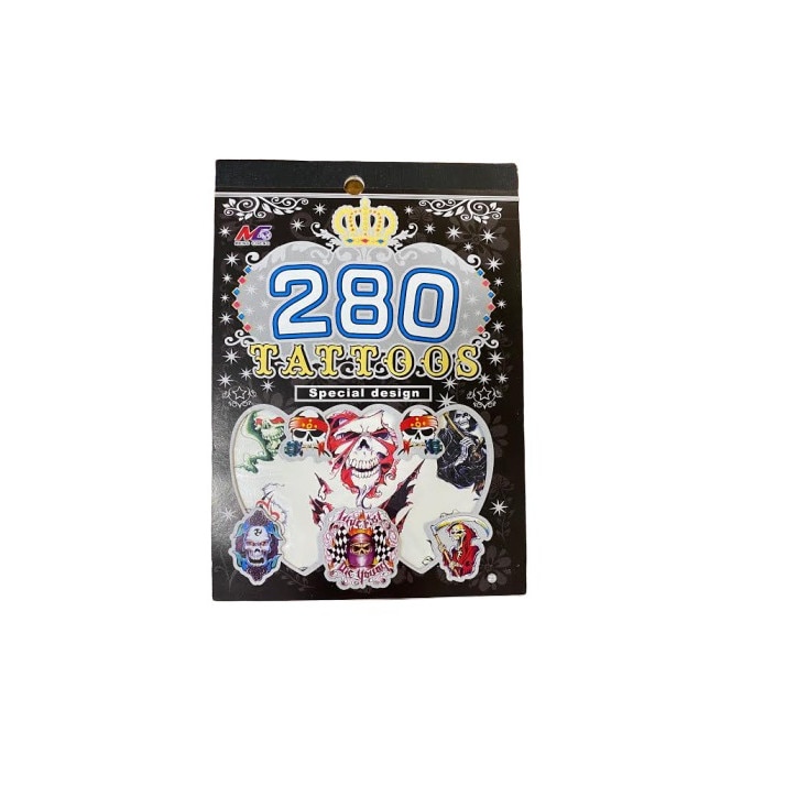 Carnetel cu tatuaje temporare, multicolore