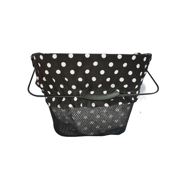 Cos fata click cu prindere pe ghidon Negru cu puncte albe